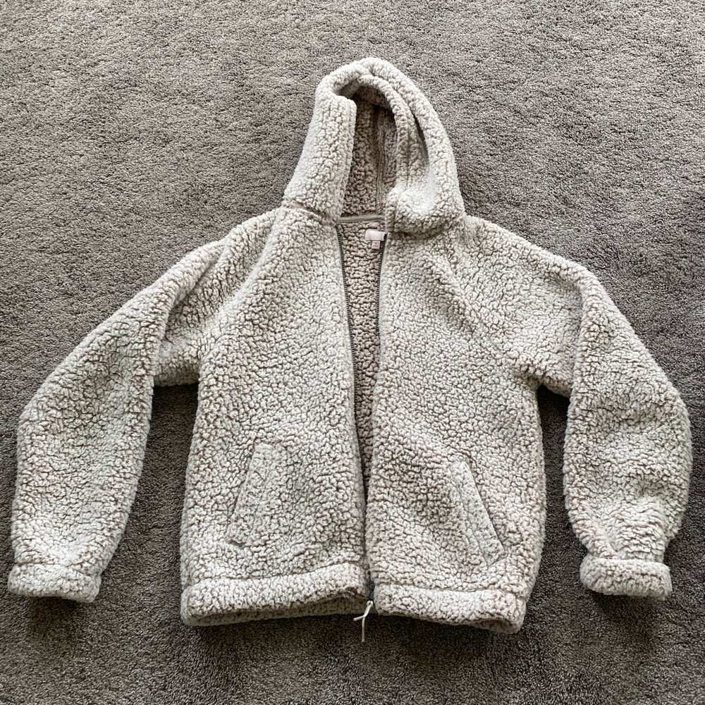“So” brand fuzzy zip-up